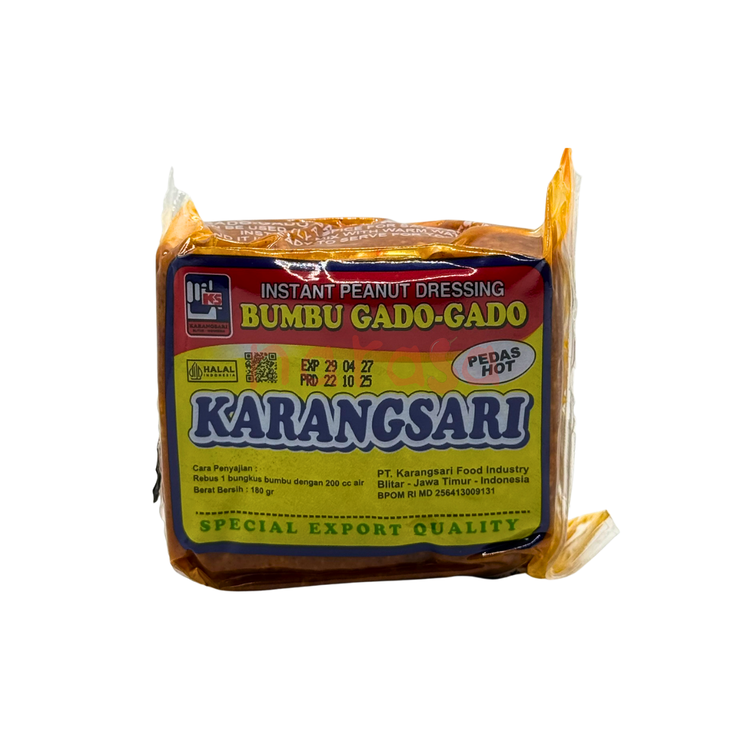 Karangsari Bumbu Gado-Gado (scharf) - Erdnussgewürz für Gemüsessauce 180g