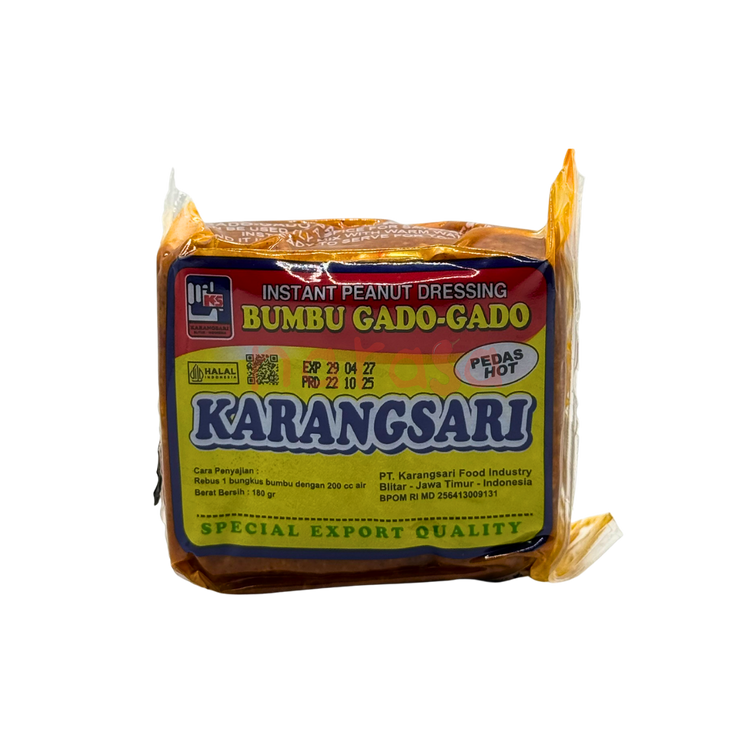 Karangsari Bumbu Gado-Gado (scharf) - Erdnussgewürz für Gemüsessauce 180g