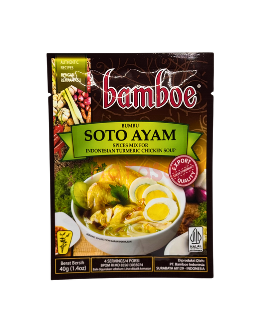 Bamboe Soto Ayam (Indonesische Kurkuma-Hühnersuppe) Gewürzmischung 40g