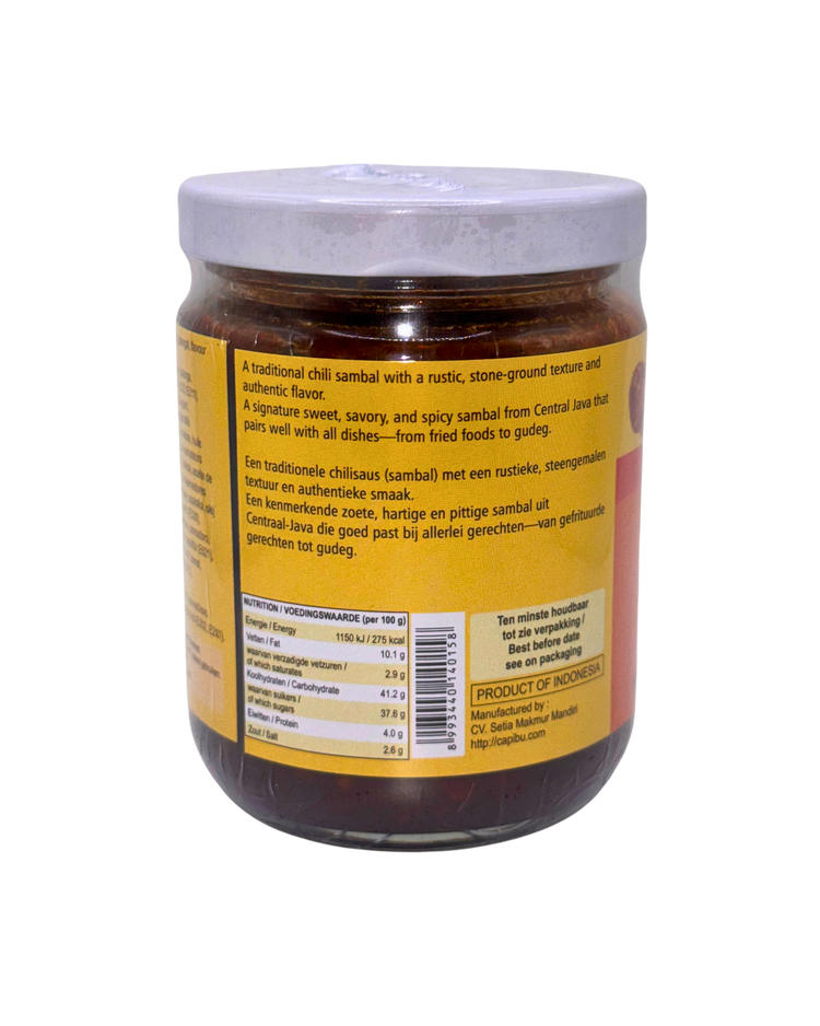 Cap Ibu Sambal Cobek 220 g indonesisches Chili-Sambal Rückseite