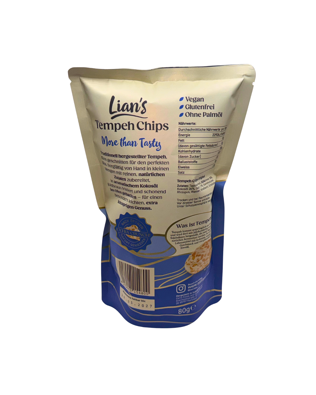 Lian's Tempeh Chips vegan Snack